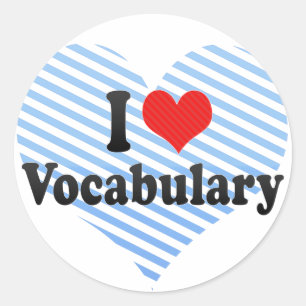 Sticker Rond J'aime le vocabulaire