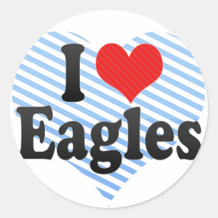 Sticker Rond J'aime les aigles
