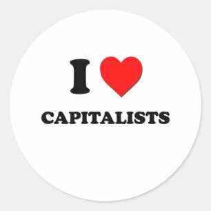 Sticker Rond J'aime les capitalistes