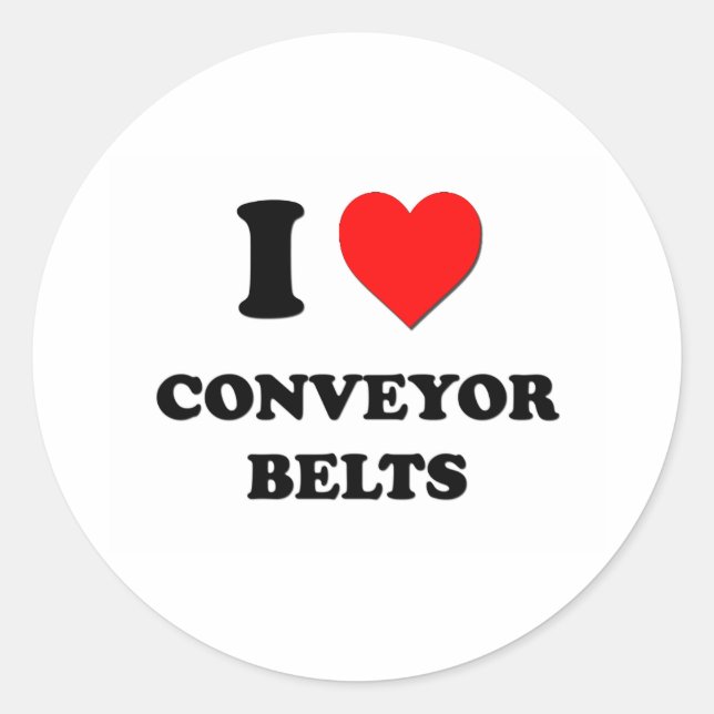 Sticker Rond J'aime les ceintures de transport (Devant)