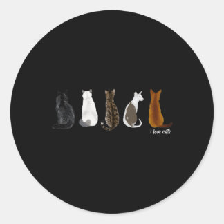 Sticker Rond J'Aime Les Chats Pour Chat