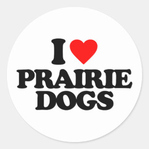STICKER ROND J'AIME LES CHIENS PRAIRIE