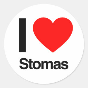 Sticker Rond j'aime les estomacs