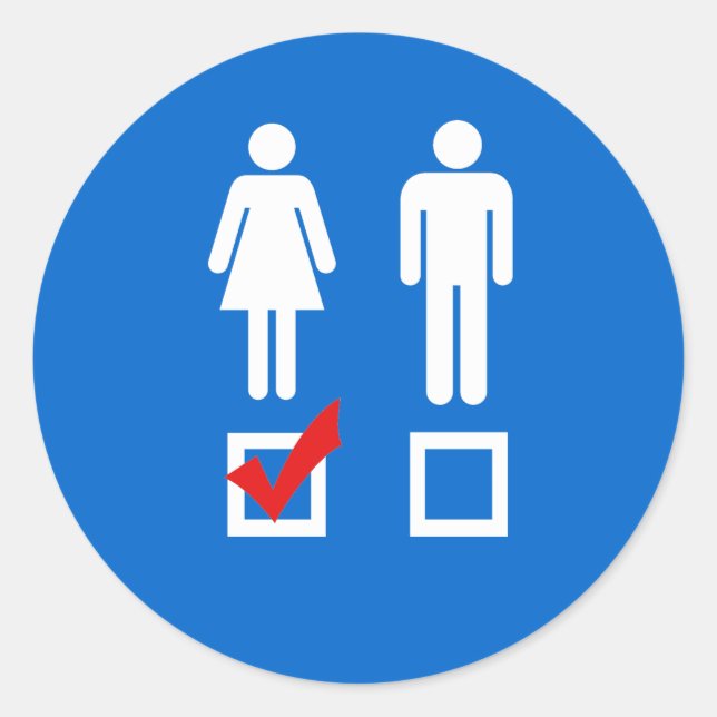 Sticker Rond J'aime les filles (Devant)