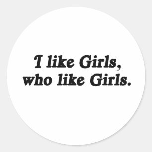 Sticker Rond J'aime les filles