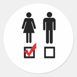 Sticker Rond J'aime les filles