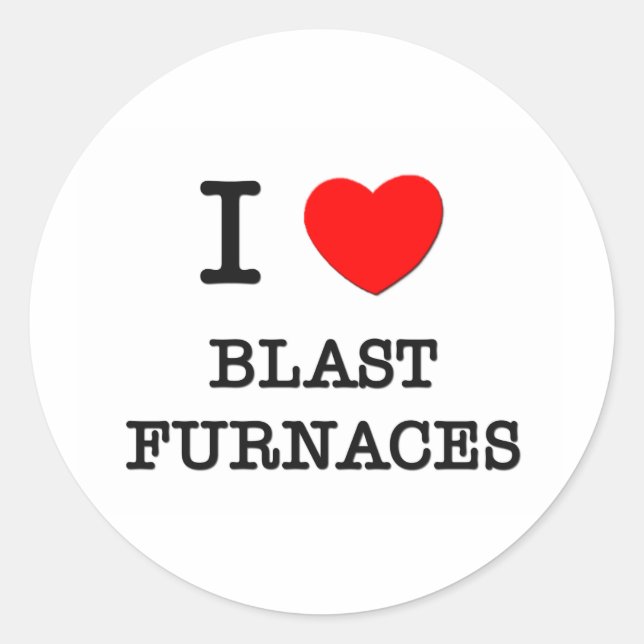 Sticker Rond J'Aime Les Fours De Feu (Devant)