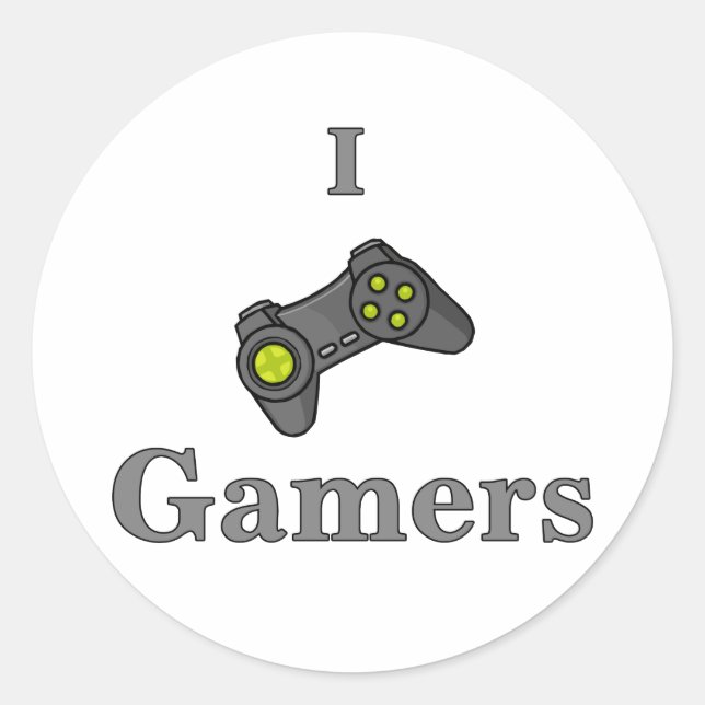 Sticker Rond J'aime les joueurs (Devant)