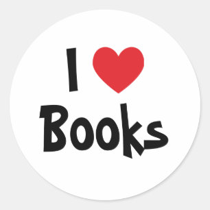 Sticker Rond J'aime les livres