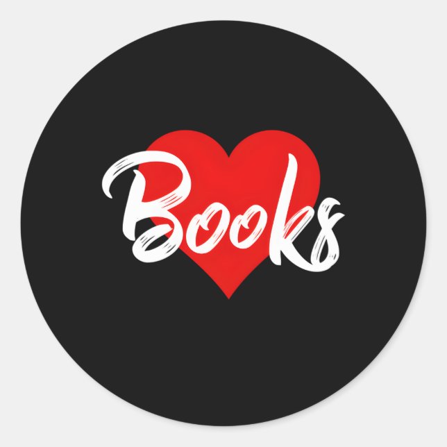 Sticker Rond J'Aime Les Livres À Lire Pour (Devant)
