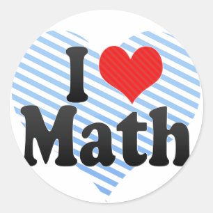 Sticker Rond J'aime les maths