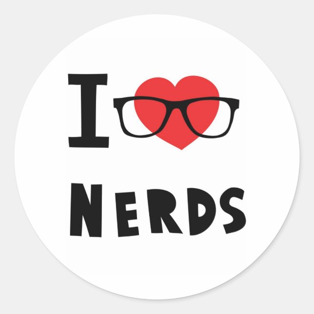 Sticker Rond J'aime les nerfs (Devant)