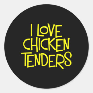 Sticker Rond J'Aime Les Offres De Poulet Pour Les Offres De Pou