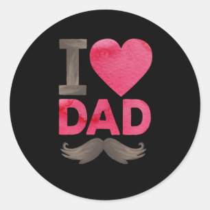 Sticker Rond J'aime les papas