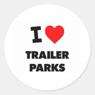 Sticker Rond J'aime les parcs de remorques
