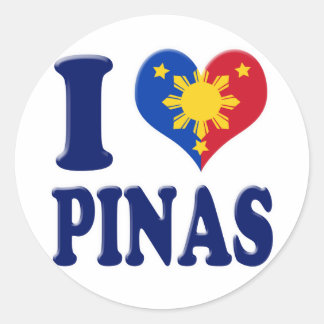 Sticker Rond J'aime les Pinas