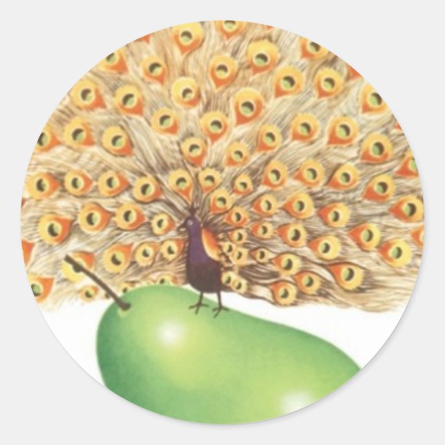 Sticker Rond J'Aime Les Poires (Devant)