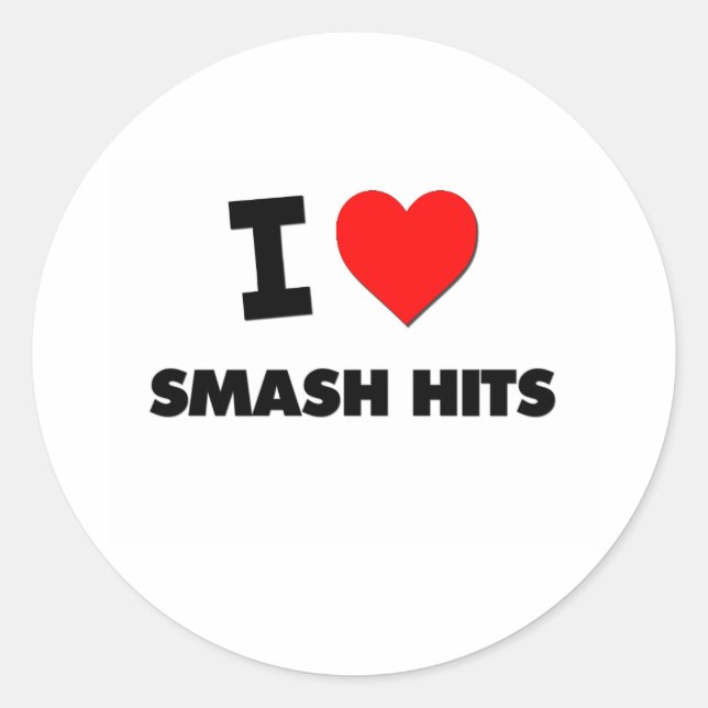 Sticker Rond J'aime les succès de Smash (Devant)