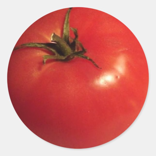 Sticker Rond J'aime les tomates (Devant)