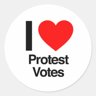 Sticker Rond j'aime les votes de protestation