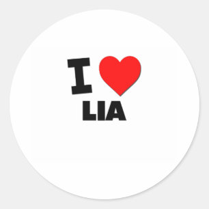 Sticker Rond J'aime Lia