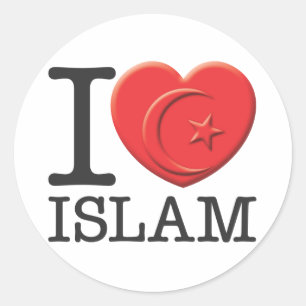 Sticker Rond J'aime l'Islam