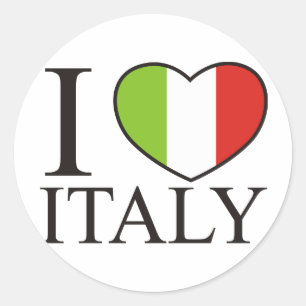 Sticker Rond J'aime l'Italie