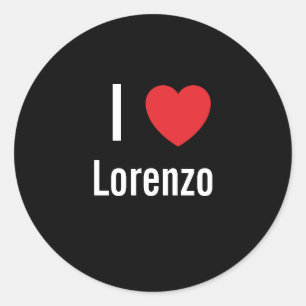 Sticker Rond J'aime Lorenzo