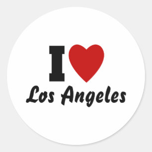 Sticker Rond J'aime Los Angeles