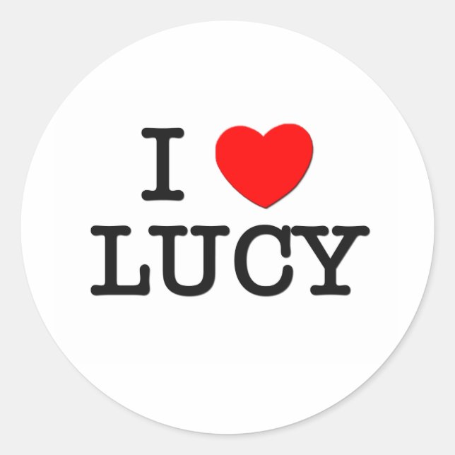Sticker Rond J'Aime Lucy (Devant)