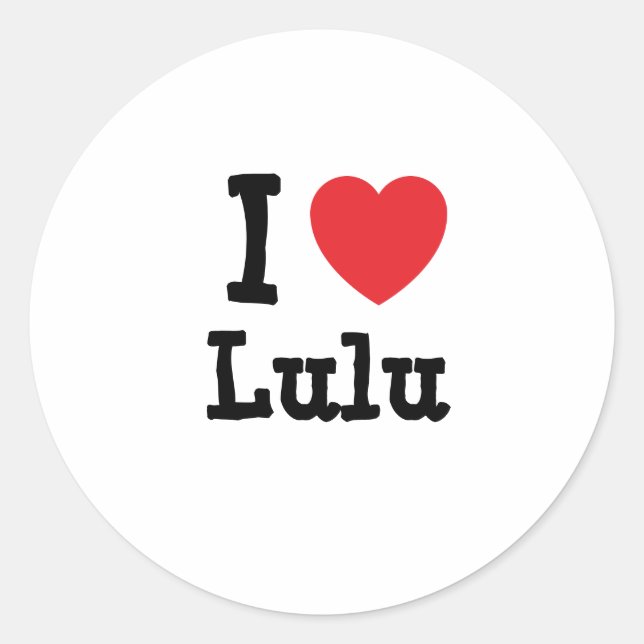 Sticker Rond J'aime Lulu coeur T-shirt (Devant)