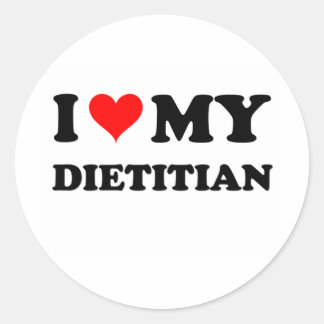 Sticker Rond J'aime ma diététiste