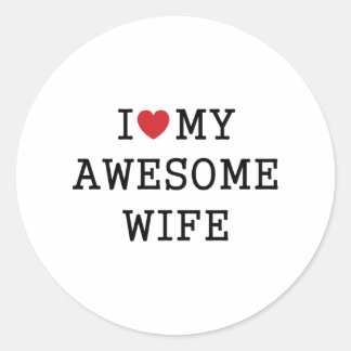 Sticker Rond J'Aime Ma Femme Magnifique