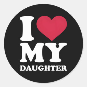 Sticker Rond J'Aime Ma Fille