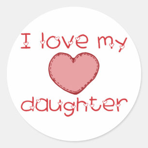 Sticker Rond J'aime ma fille