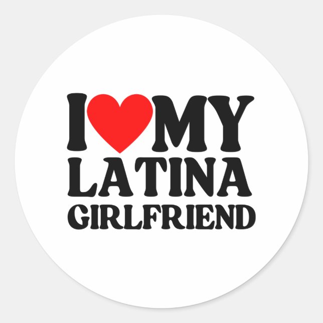 Sticker Rond J'Aime Ma Fille Latina, J'Aime Ma Latina (Devant)