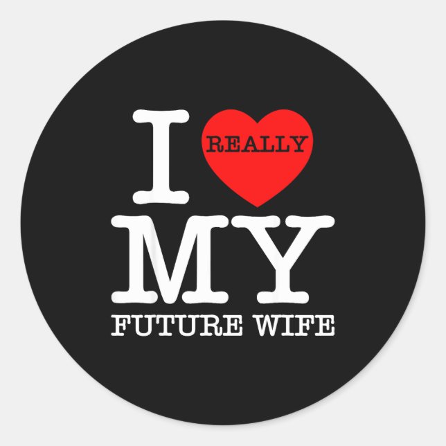 Sticker Rond J'aime ma future femme mariage fiancée marié  (Devant)