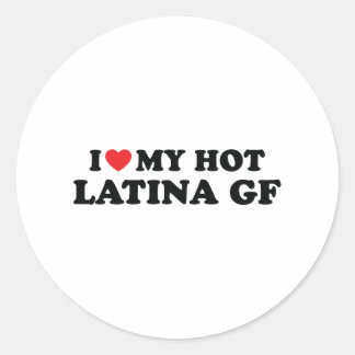 Sticker Rond J'aime ma latina Girlfriend J'aime mon Latinas Gf