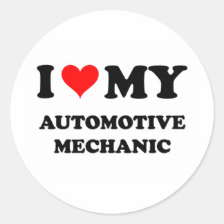 Sticker Rond J'Aime Ma Mécanique Automobile