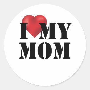 Sticker Rond J'aime ma mère