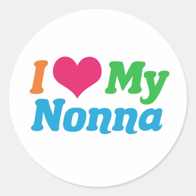 Sticker Rond J'Aime Ma Nonne (Devant)