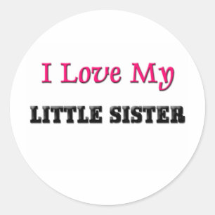 Sticker Rond J'Aime Ma Petite Soeur