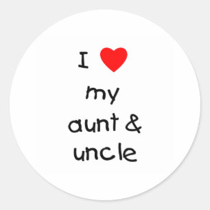 Sticker Rond J'Aime Ma Tante Et Mon Oncle