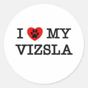 STICKER ROND J'AIME MA VIZSLA