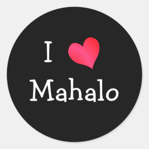 Sticker Rond J'aime Mahalo