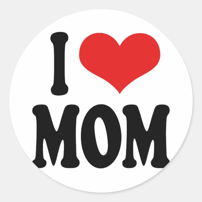 Sticker Rond J'aime maman (Devant)
