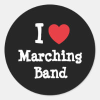 J'aime Marching Band coeur personnalisé