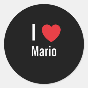 Sticker Rond J'aime Mario