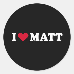 STICKER ROND J'AIME MATT