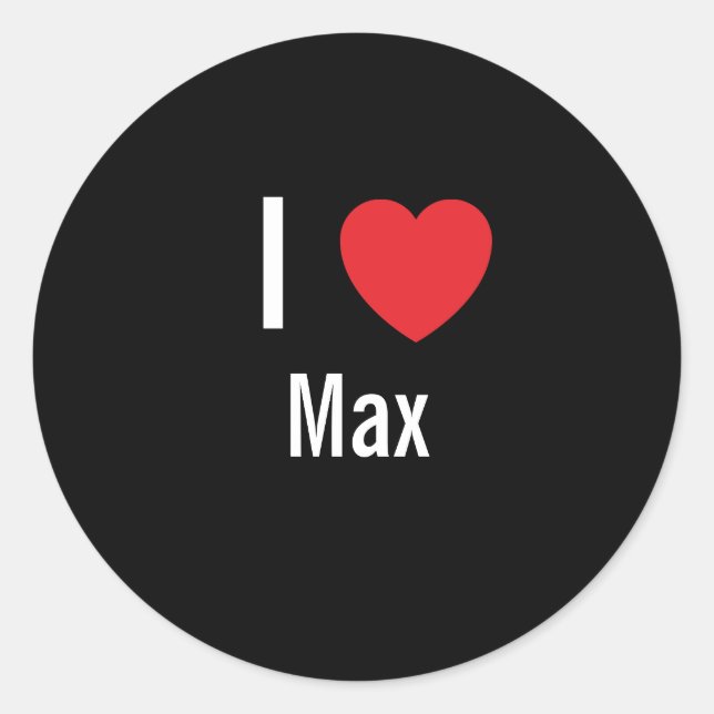 Sticker Rond J'aime Max (Devant)